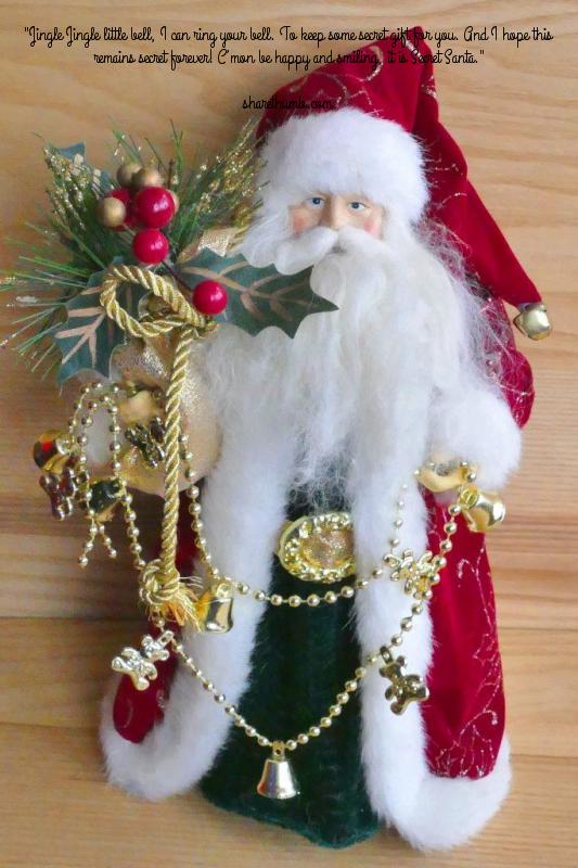 Santa craft with holding tree and bells and balls